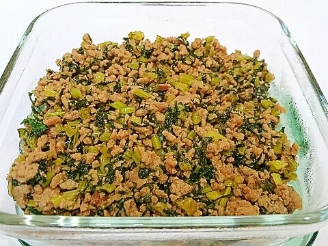 丼に!混ぜご飯に!甘辛小松菜そぼろ